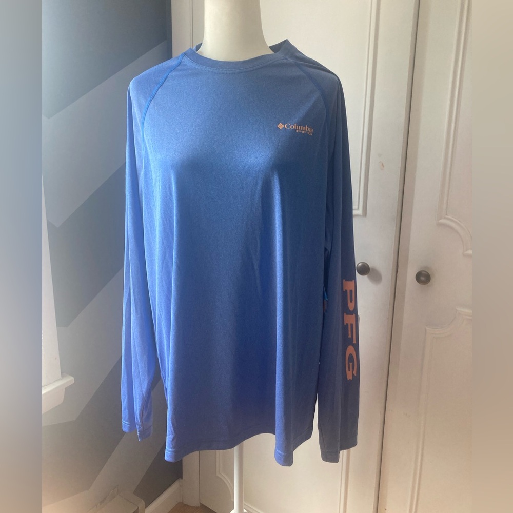 Men’s Columbia long sleeve PFG tee with UPF 50